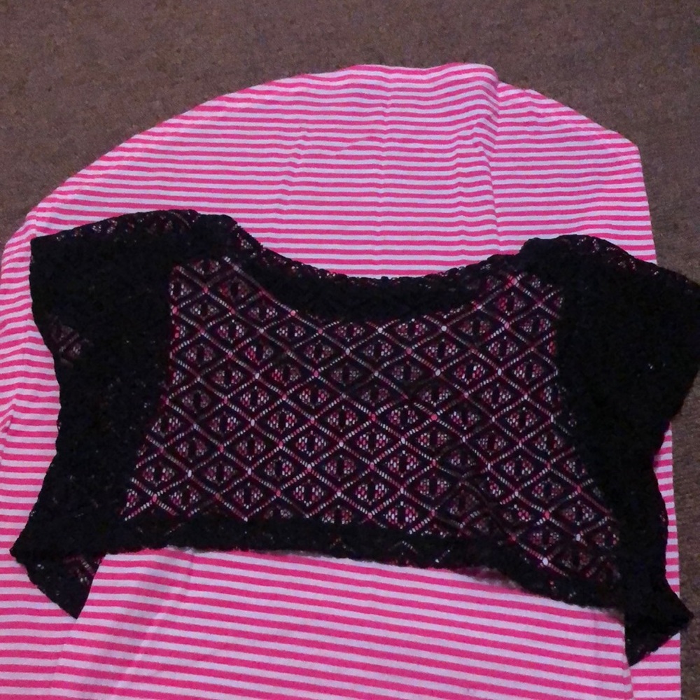 Pink/white/black summer dress